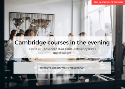 Cambridge courses in the evening