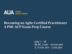 PMI-ACP Exam Prep Course