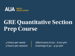 GRE Quantitative Section
Preparatory Course